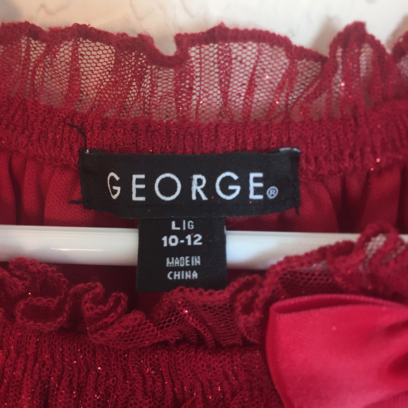 65% Off Sale NWOT Red Glitter Lace Dress w/Bow - Picture 4 of 4